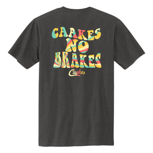 Caakes No Brakes Vintage Black Psycadelic Wavy Caakes TEE