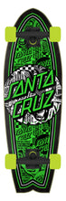 8.8in x 27.7in Flier Collage Dot Shark Santa Cruz Cruiser Skateboard