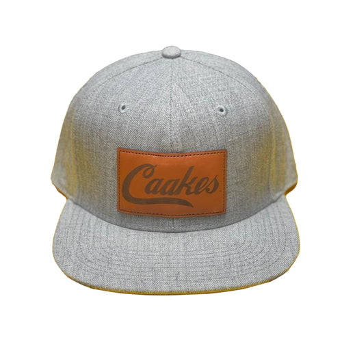 Caakes®™ Genuine Leather laser Engraved Heather grey Hat