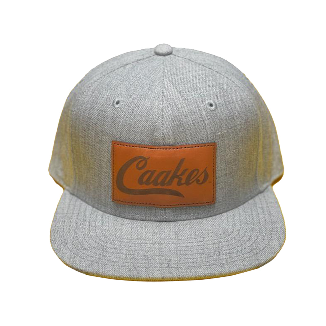 Caakes®™ Genuine Leather laser Engraved Heather grey Hat